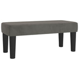 Box Spring Bed with Mattress Dark Grey 106x203 cm King Single Size Velvet - Close-Up Angle