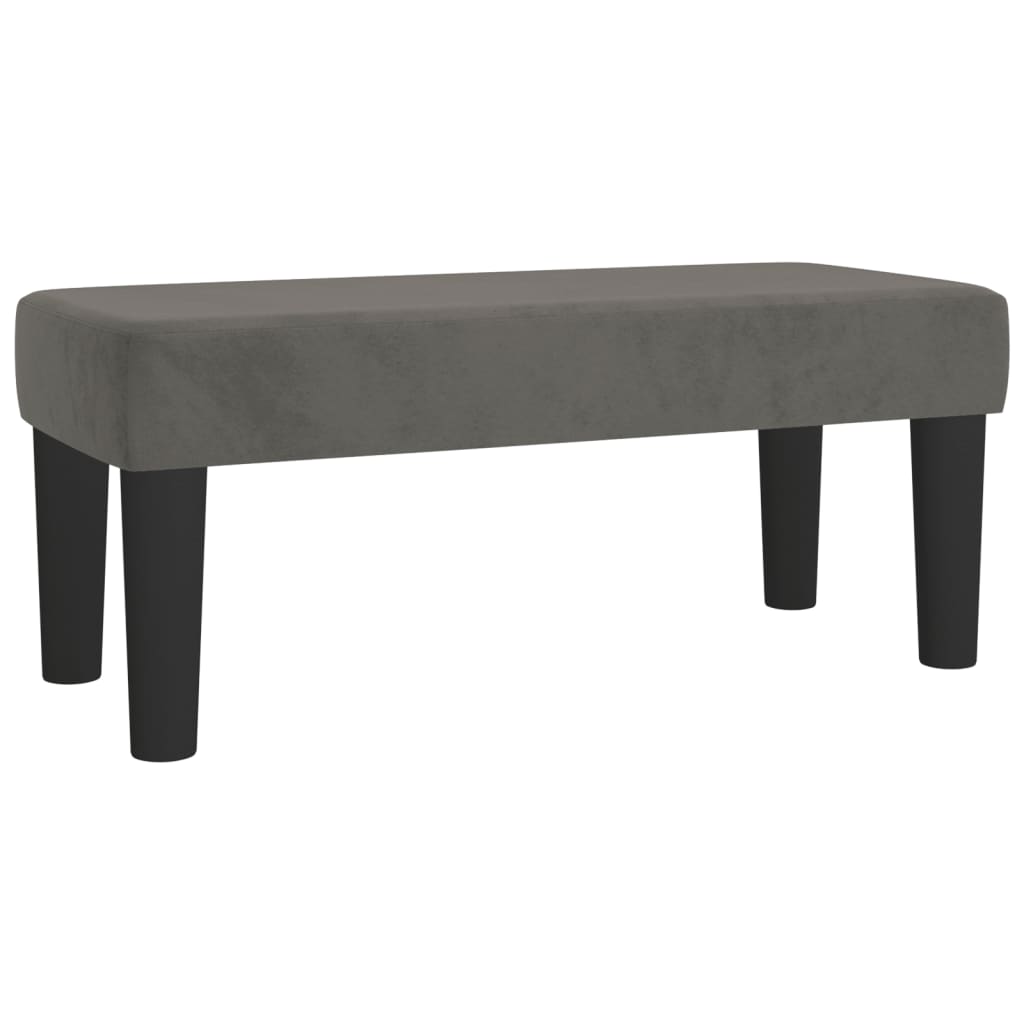 Box Spring Bed with Mattress Dark Grey 107x203 cm King Single Velvet
