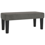 Box Spring Bed with Mattress Dark Grey 107x203 cm King Single Velvet - Close-Up Angle