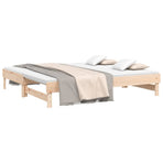 Pull-out Day Bed without Mattress 2x(90x190) cm Solid Wood Pine