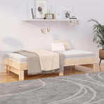 Pull-out Day Bed without Mattress 2x(90x190) cm Solid Wood Pine