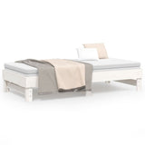 Pull-out Day Bed without Mattress White 2x(90x190) cm - 45-Degree Angle