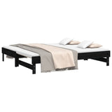 Pull-out Day Bed without Mattress Black 2x(90x190) cm