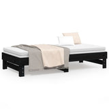 Pull-out Day Bed without Mattress Black 2x(90x190) cm