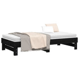 Pull-out Day Bed without Mattress Black 2x(90x190) cm
