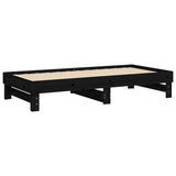 Pull-out Day Bed without Mattress Black 2x(90x190) cm