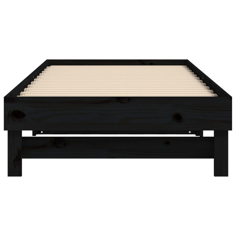 Pull-out Day Bed without Mattress Black 2x(90x190) cm