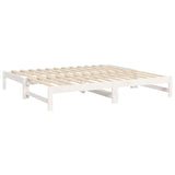 Pull-out Day Bed without Mattress White 2x(90x190) cm - Close-Up Angle