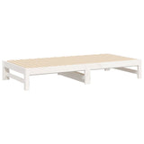 Pull-out Day Bed without Mattress White 2x(90x190) cm - Low Angle