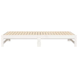 Pull-out Day Bed without Mattress White 2x(90x190) cm - Extra Image