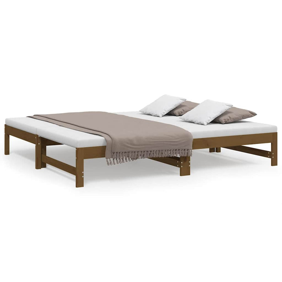Pull-out Day Bed without Mattress Honey Brown 90x190 cm