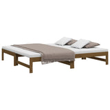 Pull-out Day Bed without Mattress Honey Brown 2x(90x190) cm