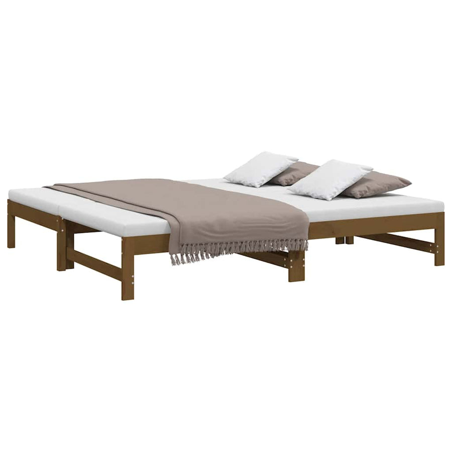 Pull-out Day Bed without Mattress Honey Brown 90x190 cm