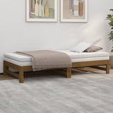 Pull-out Day Bed without Mattress Honey Brown 2x(90x190) cm