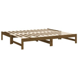 Pull-out Day Bed without Mattress Honey Brown 2x(90x190) cm