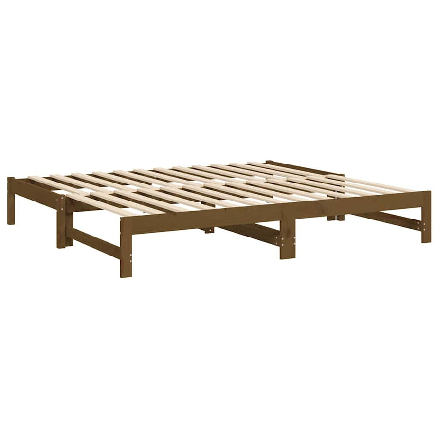 Pull-out Day Bed without Mattress Honey Brown 90x190 cm