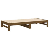 Pull-out Day Bed without Mattress Honey Brown 2x(90x190) cm - Low Angle