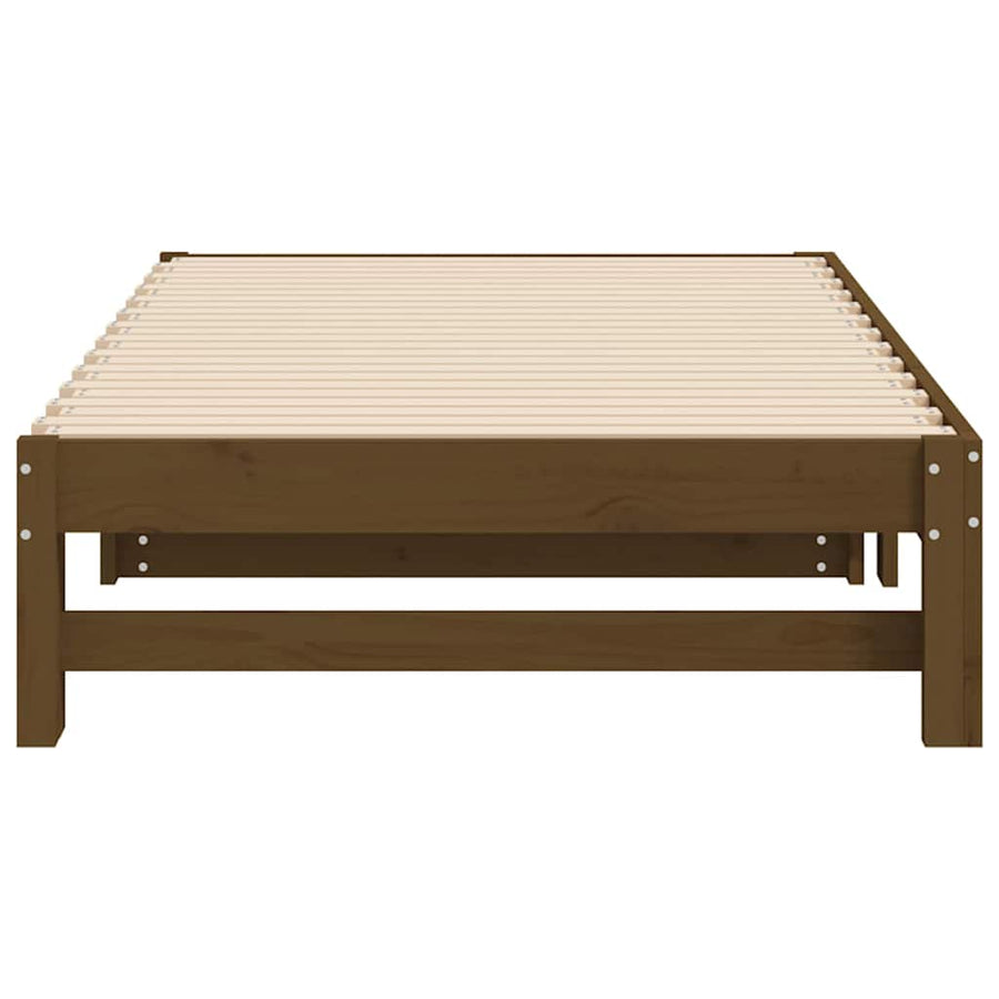 Pull-out Day Bed without Mattress Honey Brown 90x190 cm