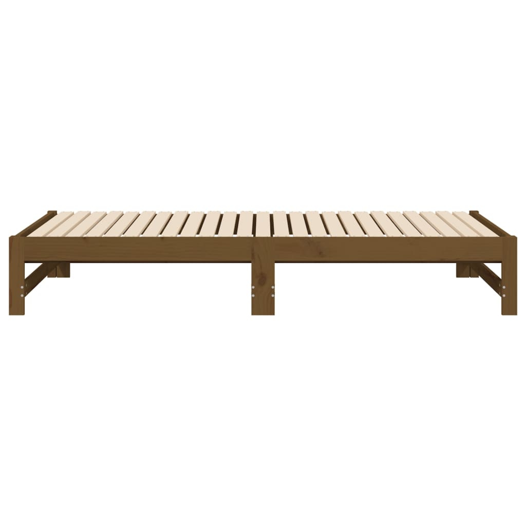 Pull-out Day Bed without Mattress Honey Brown 2x(90x190) cm