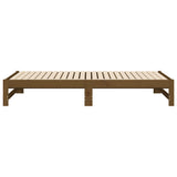 Pull-out Day Bed without Mattress Honey Brown 2x(90x190) cm