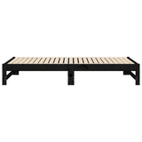 Pull-out Day Bed without Mattress Black 2x(90x190) cm - Extra Image