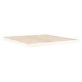Bed Frame without Mattress White 183x203 cm King Solid Wood Pine - Top-Down View