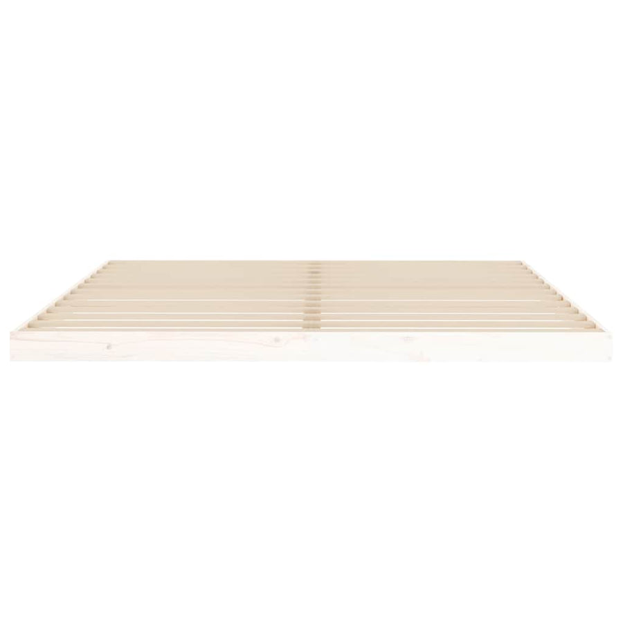 Bed Frame without Mattress White 180x200 cm Solid Wood Pine