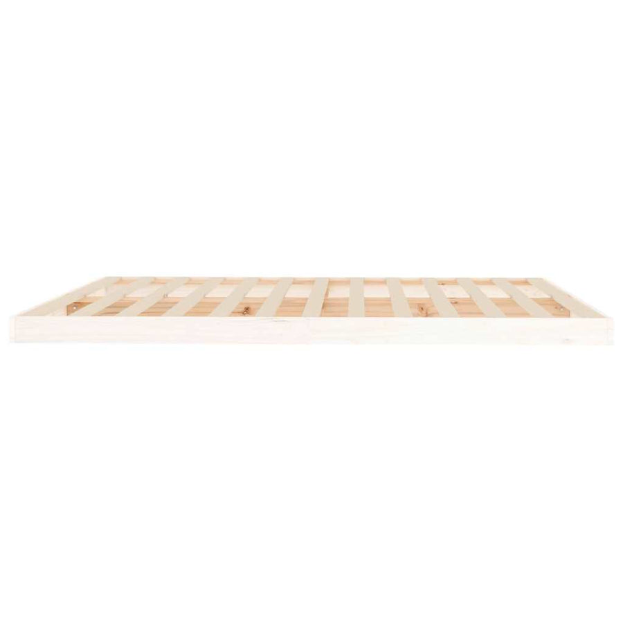 Bed Frame without Mattress White 180x200 cm Solid Wood Pine