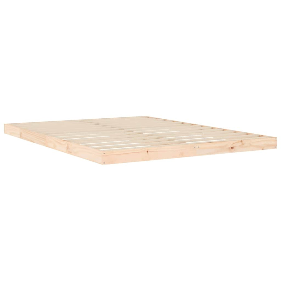 Bed Frame without Mattress 150x200 cm King Size Solid Wood Pine