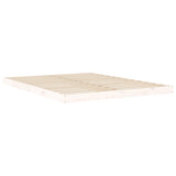 Bed Frame without Mattress White 150x200 cm Solid Wood Pine