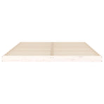 Bed Frame without Mattress White 150x200 cm Solid Wood Pine