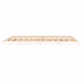 Bed Frame without Mattress White 150x200 cm Solid Wood Pine