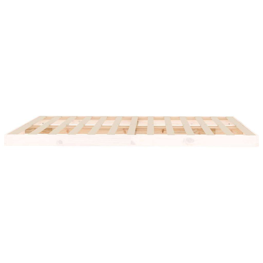 Bed Frame without Mattress White 150x200 cm Solid Wood Pine