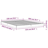 Bed Frame without Mattress White 150x200 cm Solid Wood Pine