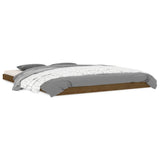Bed Frame without Mattress Honey Brown 150x200 cm - Front View
