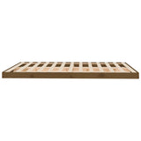 Bed Frame without Mattress Honey Brown 150x200 cm - Rear View
