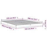Bed Frame without Mattress Honey Brown 150x200 cm - Low Angle