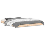 Bed Frame without Mattress 135x190 cm Double Solid Wood Pine