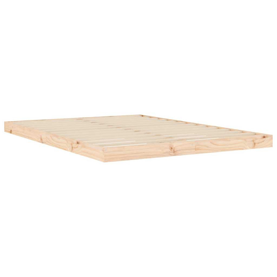 Bed Frame without Mattress 135x190 cm Double Solid Wood Pine
