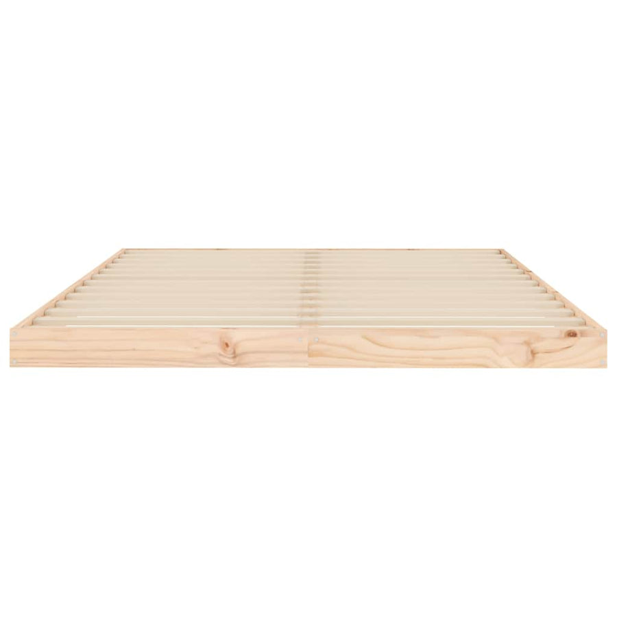 Bed Frame without Mattress 135x190 cm Double Solid Wood Pine