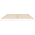Bed Frame without Mattress White 135x190 cm Solid Wood Pine