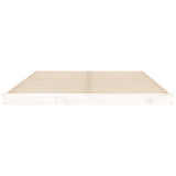 Bed Frame without Mattress White 135x190 cm Solid Wood Pine - 45-Degree Angle