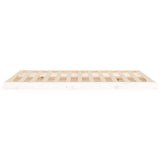 Bed Frame without Mattress White 135x190 cm Solid Wood Pine