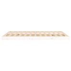 Bed Frame without Mattress White 135x190 cm Solid Wood Pine