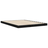 Bed Frame without Mattress Black 135x190 cm Solid Wood Pine - Top-Down View