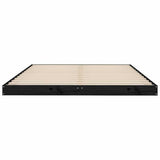 Bed Frame without Mattress Black 135x190 cm Solid Wood Pine