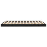 Bed Frame without Mattress Black 135x190 cm Solid Wood Pine