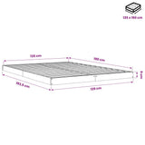 Bed Frame without Mattress Black 135x190 cm Solid Wood Pine