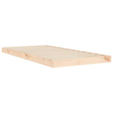 Bed Frame without Mattress 90x190 cm Solid Wood Pine - Top-Down View