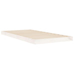 Bed Frame without Mattress White 90x190 cm Single